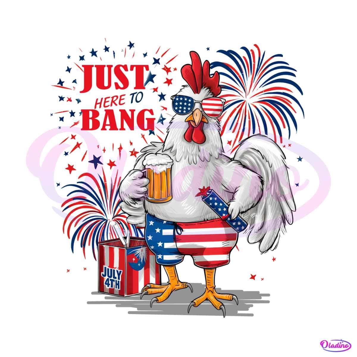 Just Here To Bang Party In The USA PNG