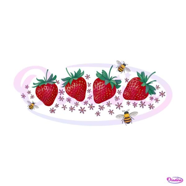 bees-and-berries-nature-summer-fresh-png