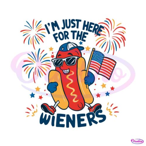 just-here-for-the-wieners-hot-dog-independence-day-svg