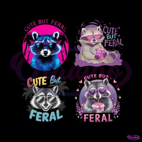 cute-but-feral-racoon-meme-png-bundle