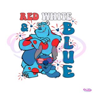 sully-monster-inc-and-stitch-red-white-blue-svg