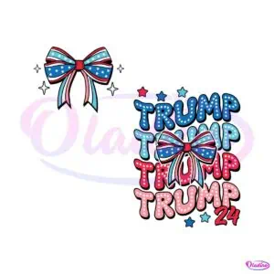 retro-trump-2024-ribbon-bow-svg