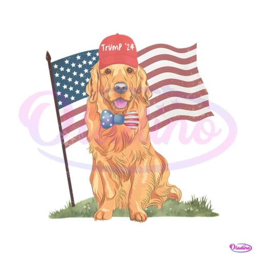 retro-trump-24-dog-usa-flag-png