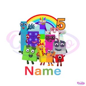 personalized-numberblocks-kids-5th-birthday-png