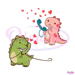 cute-kawaii-dinosaur-couple-matching-svg