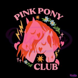 retro-pink-pony-club-floral-horse-svg