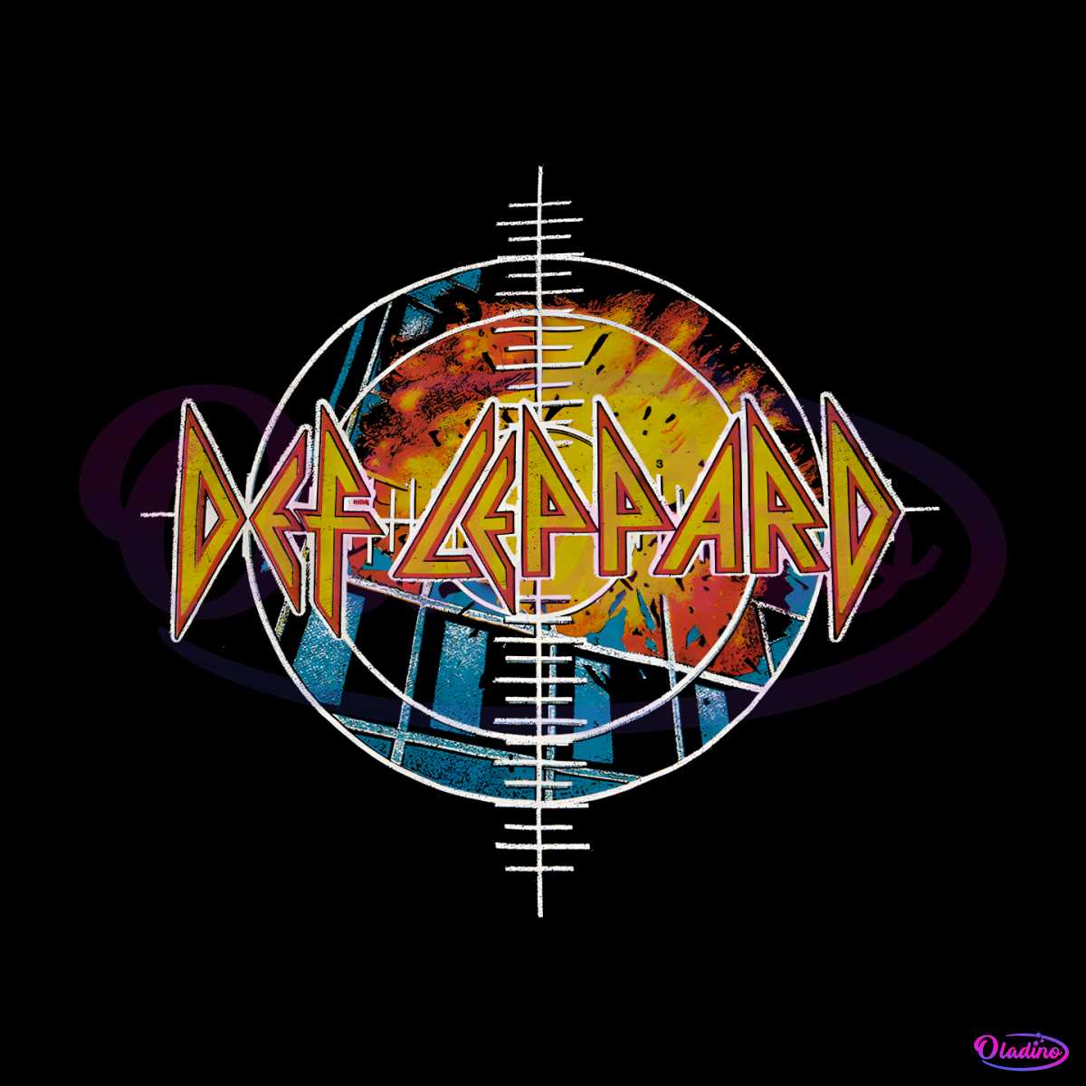 Retro Def Leppard Pyromania Album PNG