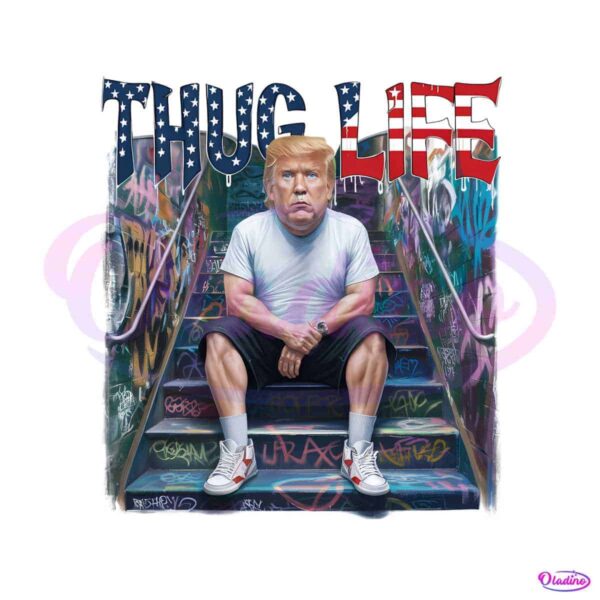 caricatured-meme-thug-life-donald-trump-png