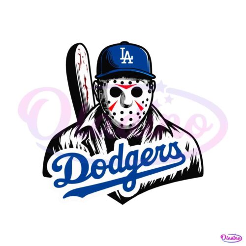 jason-voorhees-la-dodgers-baseball-svg