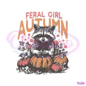 vintage-feral-girl-autumn-raccoon-svg