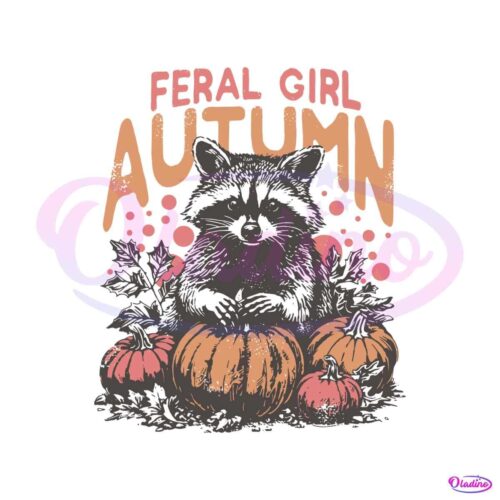 vintage-feral-girl-autumn-raccoon-svg