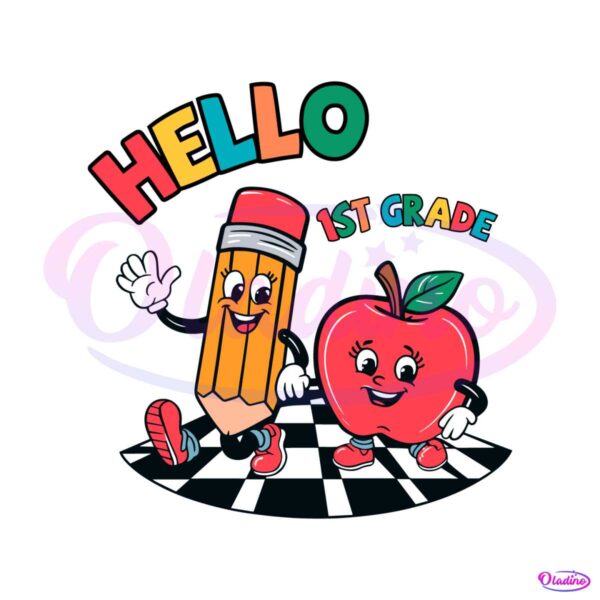 hello-1st-grade-pencil-and-apple-friends-svg
