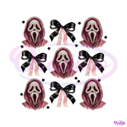 pink-halloween-coquette-bow-ghostface-scream-png