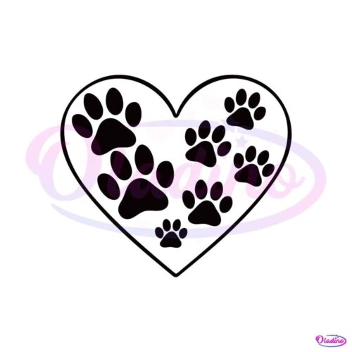 international-cat-day-cat-footprints-heart-svg