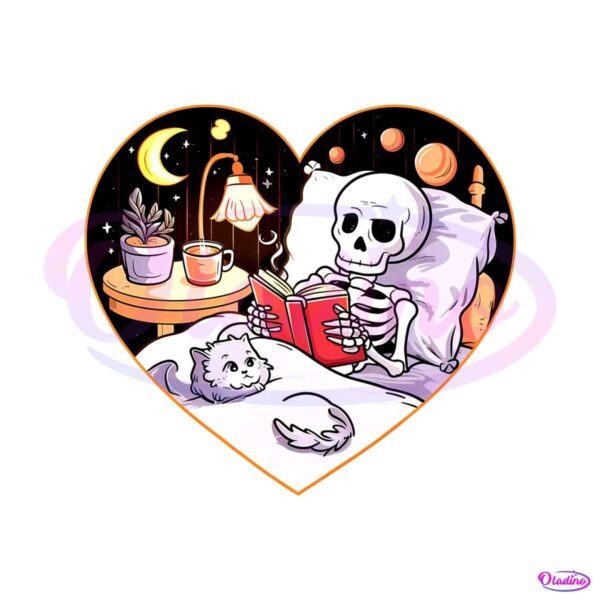 funny-skeleton-and-cat-reading-books-png