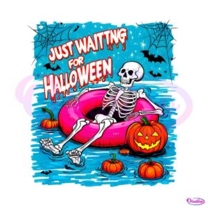 just-waiting-for-halloween-skeleton-summer-png