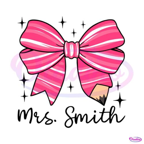 custom-teacher-name-pencil-bow-svg