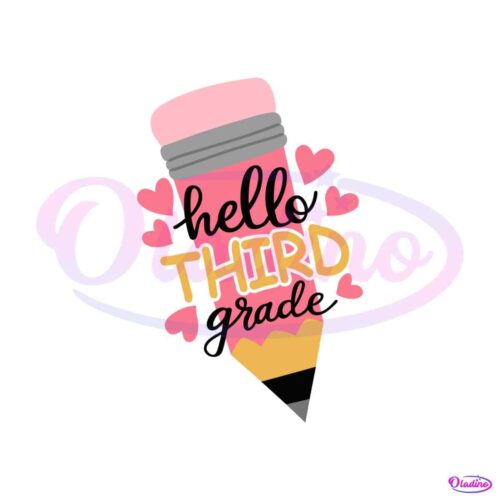 hello-third-grade-pencil-grade-level-svg