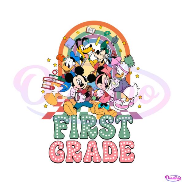 funny-mickey-and-friends-first-grade-png