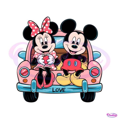 retro-love-car-mickey-minnie-couple-svg