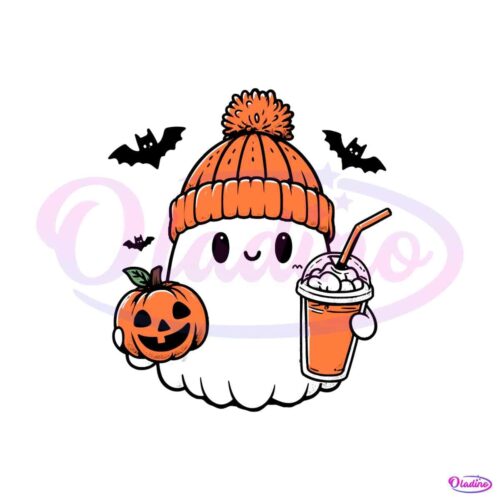 cute-ghost-pumpkin-coffee-fall-season-svg