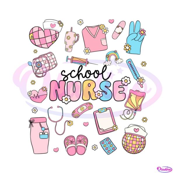elementary-school-nurse-retro-nursing-grad-svg