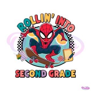 spiderman-superhero-rollin-into-second-grade-png