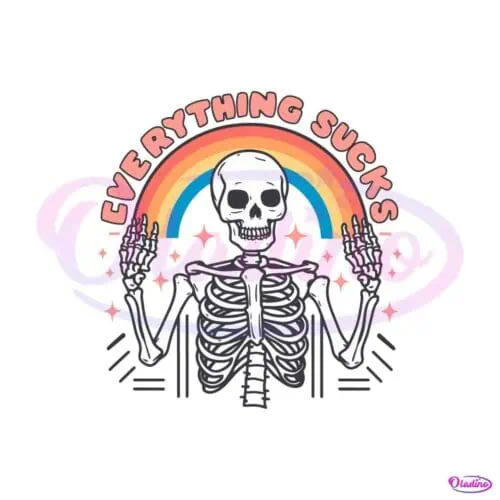 skeleton-funny-everything-sucks-rainbow-svg