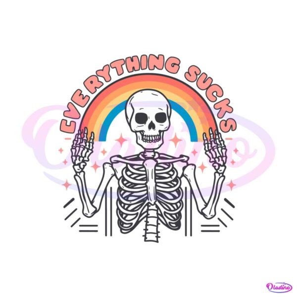 skeleton-funny-everything-sucks-rainbow-svg