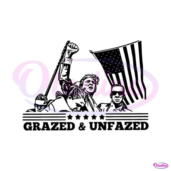 vintage-grazed-and-unfazed-trump-fight-raised-fist-svg