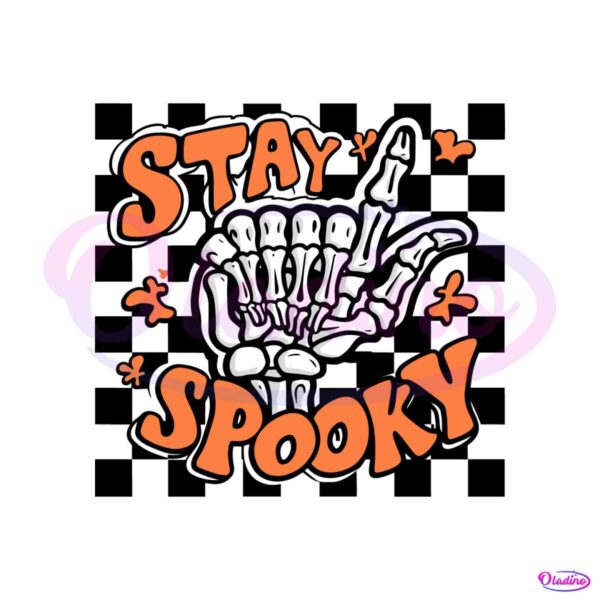 checkered-stay-spooky-skeleton-halloween-svg