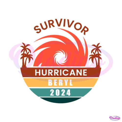 vintage-survivor-hurricane-beryl-2024-svg