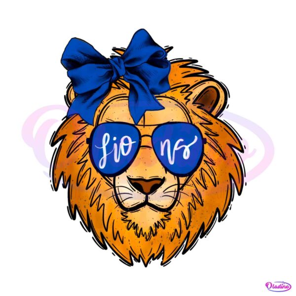 lions-mascot-glasses-football-png