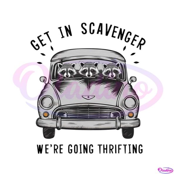 raccoon-get-in-scavenger-we-are-going-thrifting-png