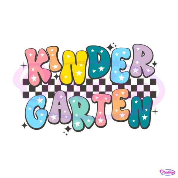 checkered-kindergarten-first-day-of-school-svg