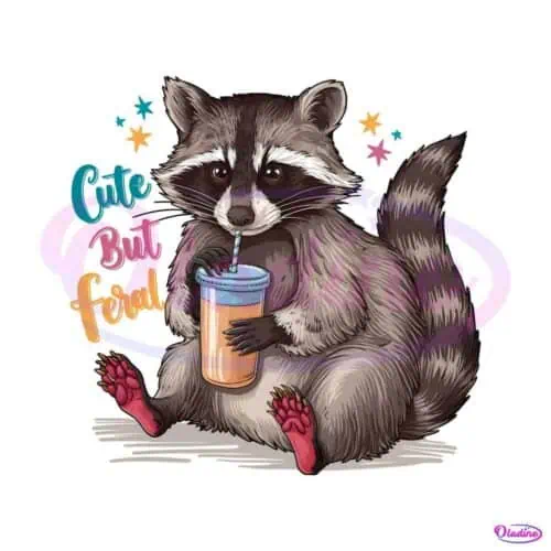 funny-cute-but-feral-raccoon-drinking-png