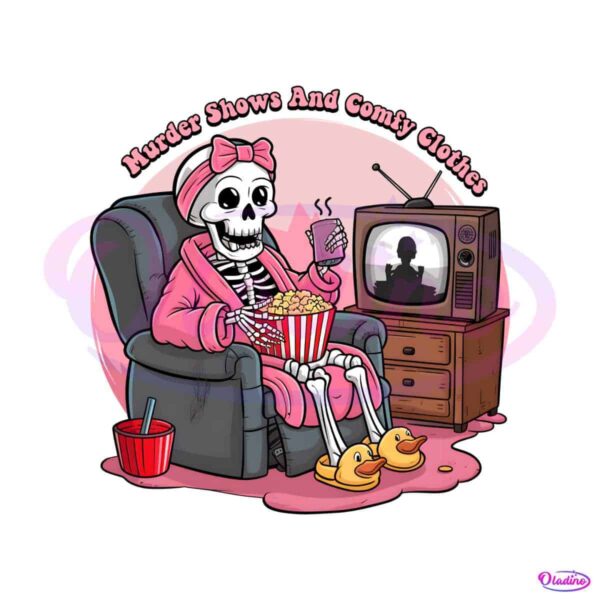 retro-skeleton-murder-shows-and-comfy-clothes-png