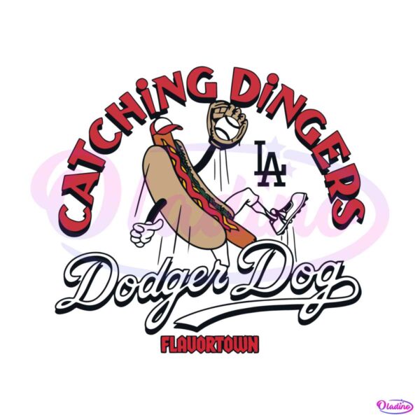 mlb-x-flavortown-catching-dingers-dodgers-dog-svg