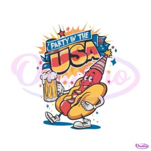 party-in-the-usa-hotdog-beer-freedom-svg