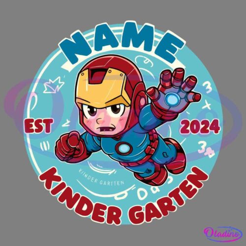 Custom Hero Iron Man Kindergarten Est 2024 SVG