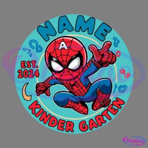 Custom SpiderMan Kindergarten Est 2024 SVG