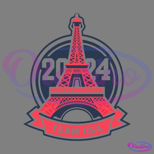Eiffel Team USA Olympics Summer 2024 SVG