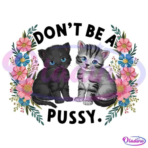 Funny Cat Sarcastic Dont Be A Pussy PNG