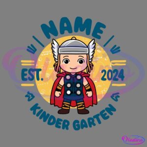 Hero Thor Back To School Kindergarten Est 2024 SVG