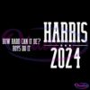 Black background with white text. On the left, it says, "HOW HARD CAN IT BE? BOYS DO IT." On the right, in a large, bold font, it says, "HARRIS 2024" with three stars positioned between "HARRIS" and "2024.