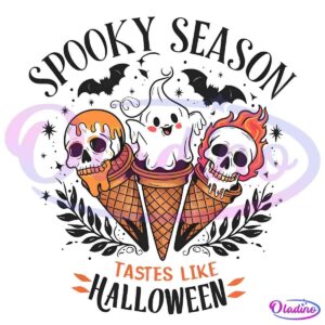 Ice Cream Cones Spooky Season Tastes Like Halloween PNG