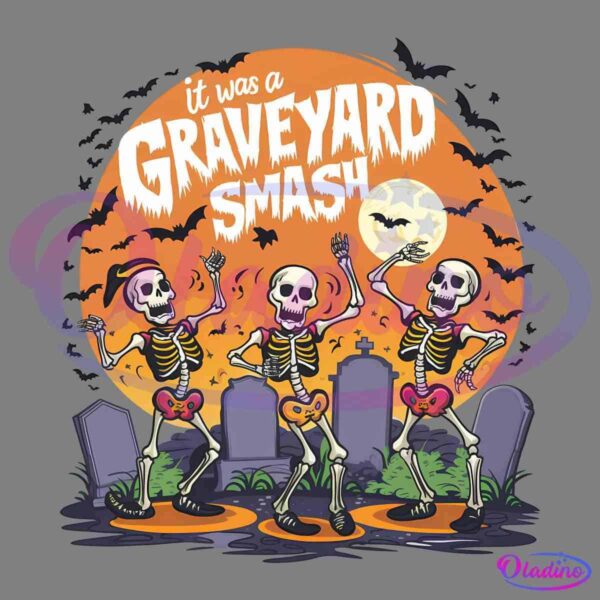 Its Was A Graveyard Smash Horror Halloween PNG