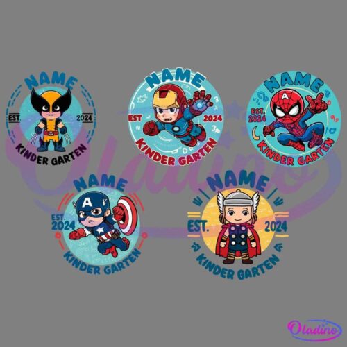 Marvel Superhero Back To School Kindergarten SVG Bundle