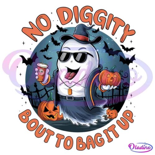 No Diggity Bout To Bag It Up Ghost Season PNG