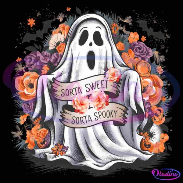 Retro Sorta Sweet Sorta Spooky Halloween PNG